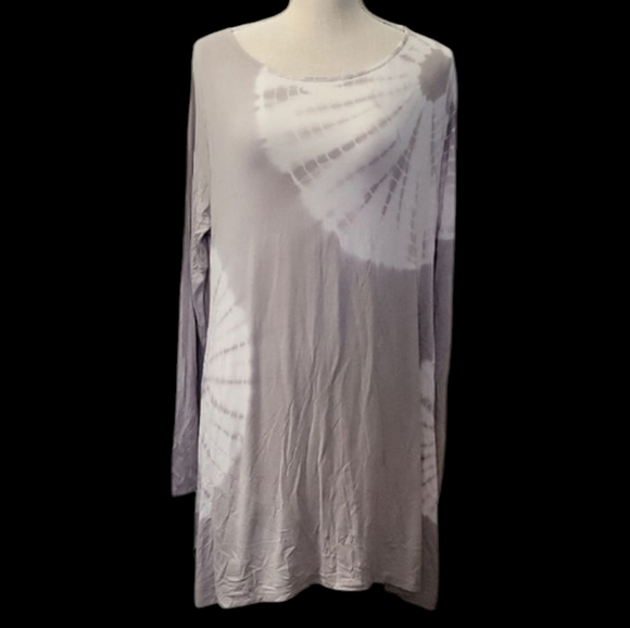 Soft Surroundings Tops - Soft Surroundings Asymmetric Tie Dye Long Sleeve Tunic